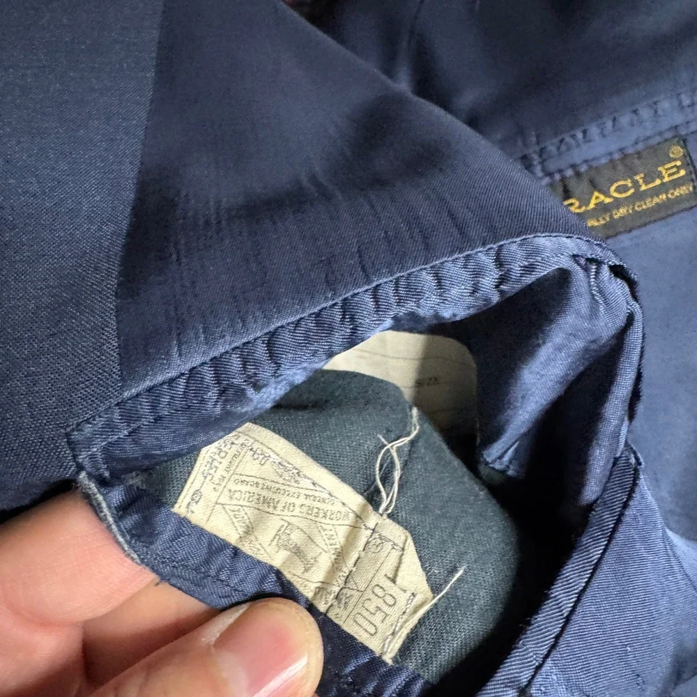 1960s Hart Schaffner Marx Men's Navy Blue Wool Blend Blazer Jacket 2 Button Coat